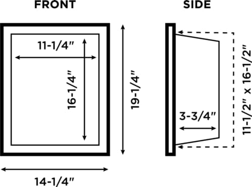 New Ready for Tile Recessed Bathroom Shower Shampoo Shelf Niche (11" X 16" Medium Rectangular) - size: 11" x 16" Medium Rectangular