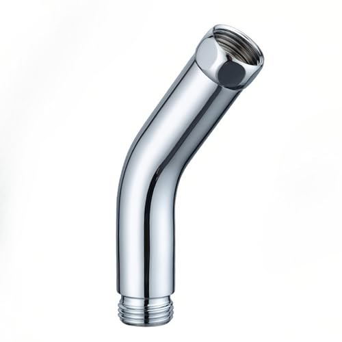 Universal Fit Handheld Shower Head Adapter, 45° Stainless Steel Polished Chrome Elbow Connector - Leak-Proof Shower Accessory