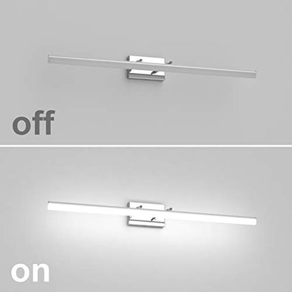 Aipsun 40 inch Modern LED Vanity Lights Adjustable Bathroom Light Fixtures Over Mirror Chrome Vanity Lighting 5500K - color: Chrome, size: 40 in