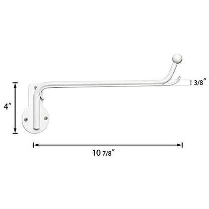 Mkono Wall Mounted Drying Rack Laundry Hook with Swing Arm Valet Rod 2 Pack | White, Laundry Room Organization, Space Saving, Foldable, Easy Install, Wall Clothes Hanger, Closet Bathroom Bedroom Organize - color: White