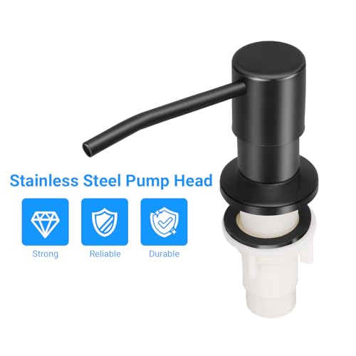 Soap Dispenser Kitchen Sink, Sink Soap Dispenser, 47" Extension Tube kit, Dish Soap Dispenser Pump, No Need More Refills (Black) - color: Black