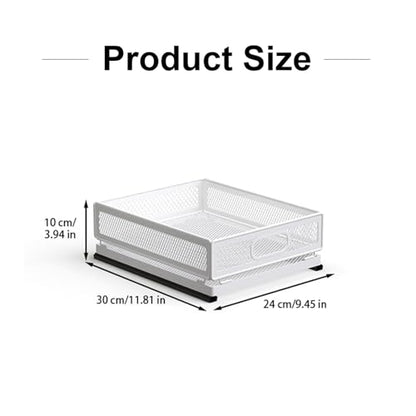 Pull Out Cabinet Organizer, Slide Out Drawers Fixed with Adhesive Nano Film, Pantry Shelves Sliding Drawer Storage Organization for Kitchen/Bathroom/Bedroom (11.8*9.4*3.9inch/30*24*10cm) - size: 11.8*9.4*3.9inch/30*24*10cm