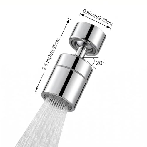 Faucet extender， Faucet Aerator, Kitchen Sink Aerator, Dual-function Sink Sprayer Attachment, Faucet Replacement Part 55/64'' Female Thread, Chrome