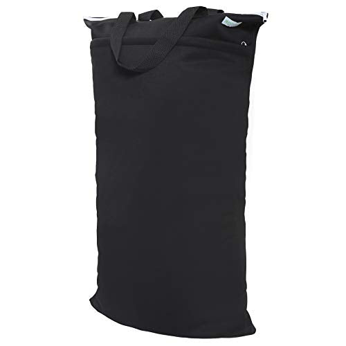 wegreeco Large Reusable Hanging Wet Dry Cloth Diaper Bag (Black) - color: Black