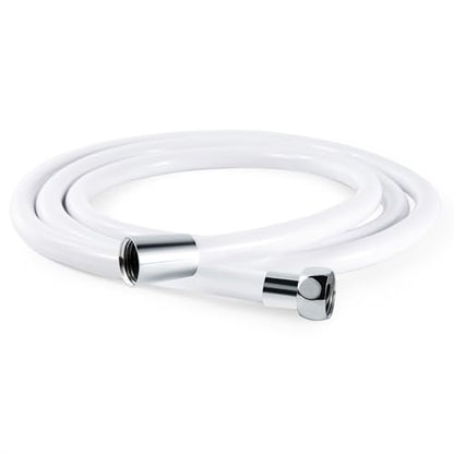 OFFO Ultra-Flex Shower Hose, 48 in Premium RV PVC Handheld Shower Head Hose Flex Hoses Extension with Brass Insert and Nut for Bathing Pet Bathing, Smooth White - color: Smooth White, size: 48 in
