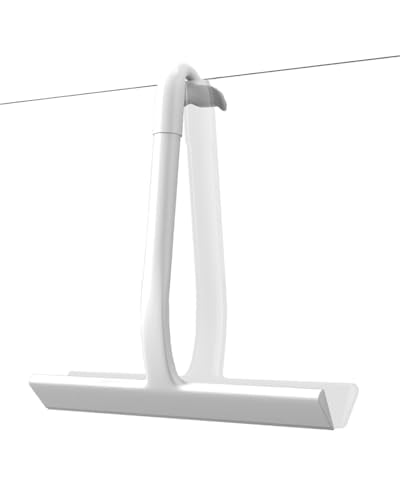 Shower Squeegee for Glass Doors, 8 in Silicone Bathroom Squeegee with Hook | Mutil-Purpose Glass Squeegee for Tile Shower Walls, Floors, Windows, Car Cleaning, No-Squeak & Streak Free Squeegee Tool - size: 8 Inch