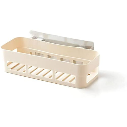 Wall Mounted Shower, No Drill Self Adhesive Shower Basket Storage Shelf Organizer for Home Bathroom 10.2x3.9x2.36in