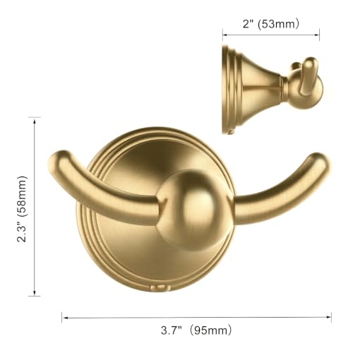 Asidrama 2 Packs Champagne Bronze Robe Towel Hook Bathroom Hooks 8706 - color: Champagne Bronze, size: 2 Pack
