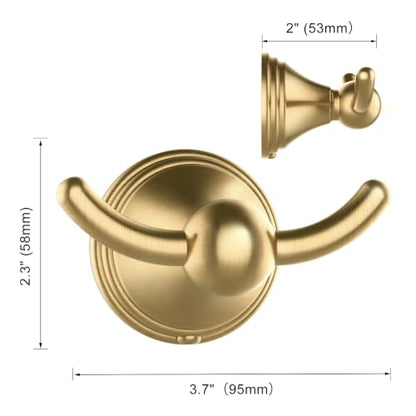 Asidrama 2 Packs Champagne Bronze Robe Towel Hook Bathroom Hooks 8706 - color: Champagne Bronze, size: 2 Pack