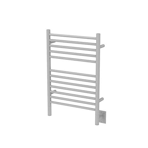 Amba Jeeves ESW Model E-Straight 12-Bar Hardwired Towel Warmer in White - color: White