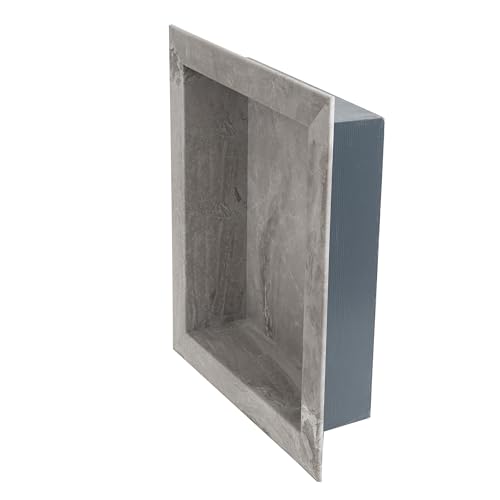 Palisade 17.5 in x 15.5 in Vinyl Shower Niche Smoky Sky/Urban Slope | Waterproof Shower Insert - color: Smoky Sky/Urban Slope