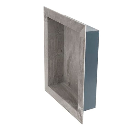 Palisade 17.5 in x 15.5 in Vinyl Shower Niche Smoky Sky/Urban Slope | Waterproof Shower Insert - color: Smoky Sky/Urban Slope