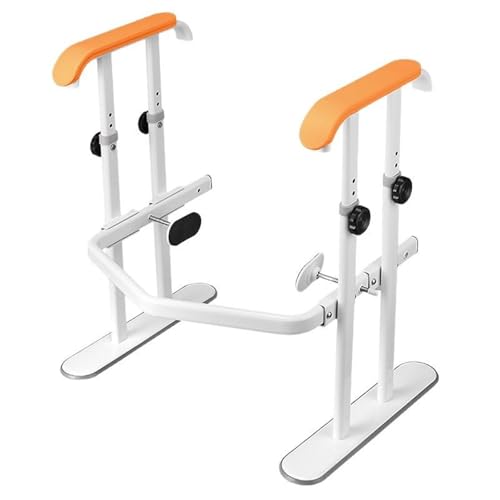 Toilet Safety Frame with Padded Arms & Adjustable Height Toilet Safety Rails for Seniors Support Rails Toilet Handles for Elderly and Disabled Easy-Clamp Installation