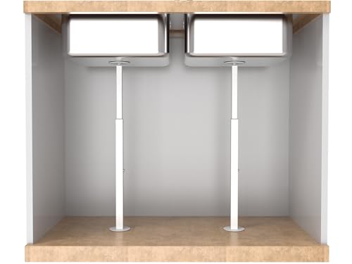 Undermount Sink Brackets,Undermount Sink Repair Kit, Undermount Sink Support,Adjustable Undermount Kitchen Sink Brackets for Fallen Sink Support - color: White