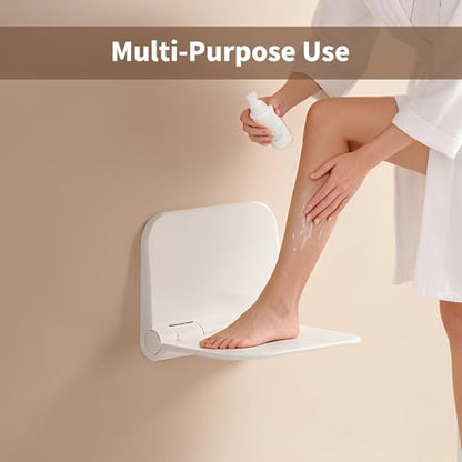 Shower Seat Wall Mounted, Folding Shower Seats for Adults, 350 lbs Max Load, Shower Chair Bench with Space-Saving Foldable Design for Women, Adults, Children - size: 15 Inch