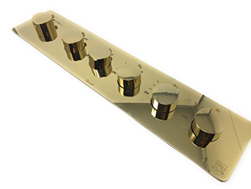Cascada Luxurious Recessed Large LED Waterfall Rainfall Shower System (Polished Gold) - color: Polished Gold