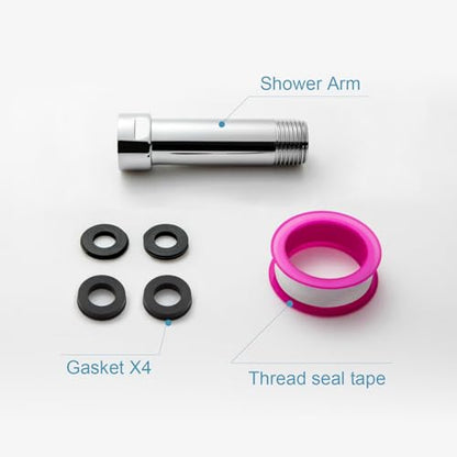 OFFO Shower Head Extension Arm, Shower Arm Extension Shower Head Extender Made of 304 Stainless Steel Shower Pipe Extension, Chrome 3 in - color: Chrome, style: 3 in
