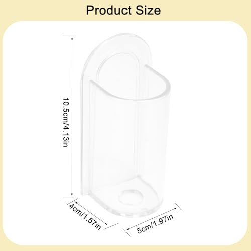 2Pcs Toothbrush Holders, Self Adhesive Wall Mount Clear Organizer | Clear Multifunction Toothbrush Storage, No Drilling Installation, Saves Bathroom Space, Keeps Toothbrushes Ventilatedand Dry