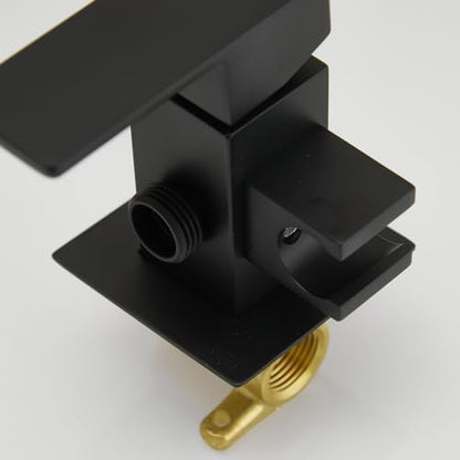 Homevacious Bidet Sprayer for Toilet Adjustable Water Pressure Square Brass | Bidet Attachment Set for Feminine Pets and Baby Diaper Washing Matte Black - color: Matte Black