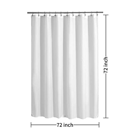 ALYVIA SPRING Waterproof Fabric Shower Curtain or Liner White, 72x72 | 3 Magnets, Soft Cloth & Hotel Quality, Machine Washable, Light-Weight, Standard Size - color: White, size: 72"W x 72"L (Pack of 1)