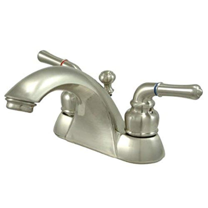Kingston Brass KB2628 Naples 4-Inch Centerset Lavatory Faucet, Brushed Nickel - color: Brushed Nickel