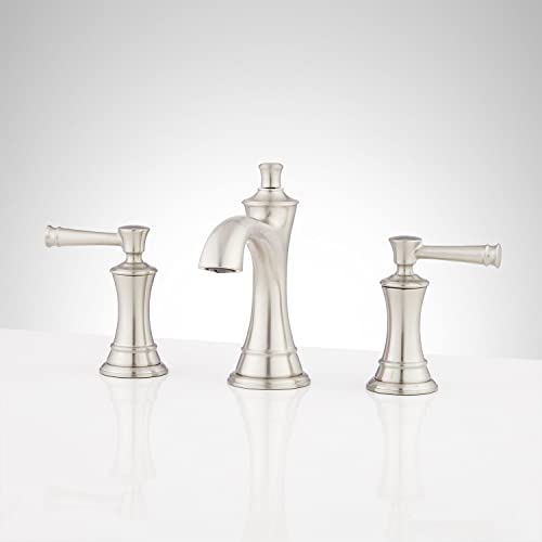 Signature Hardware 480488 Beasley 1.2 GPM Widespread Bathroom Faucet with Pop-Up Drain Assembly - color: Brushed Nickel