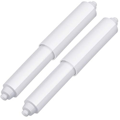 Shappy 2 Pcs Universal Toilet Paper Holder Replacement Rod Spring Loaded Plastic Retractable Paper Replacement Rod Toilet Tissue Roll Holder Insert for Bathroom Home Fixture Accessories(White) - color: White