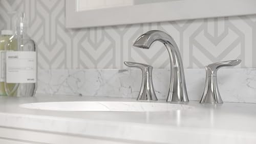 Pfister Weller 8 inch Widespread 3 Hole Bathroom Sink Faucet with 2 Handle Polished Chrome Finish, Metal Pop-Up Drain Assembly and 1.2 GPM Flow Rate for Vanity LG49WR0C - color: Polished Chrome, size: 1 Pack