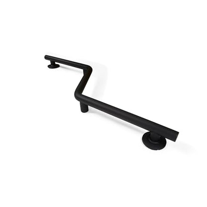 Bathroom Grab Bar, 38 inch Stainless Steel, Right Handed Zuma Bar, 1.25 inch Diameter, Handicap Grab Bar, Safety Rail, Matte Black - color: Matte Black, style: Right-Hand