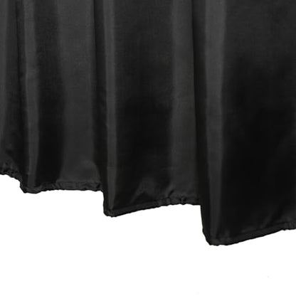 Fabric Black Shower Curtain Liner, Washable Light Weight Cloth Shower Curtains Bathroom with Bottom Weight, Water Repellent, 72x72 inch - color: Black, size: 72"W x 72"L (Pack of 1)