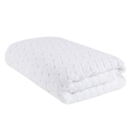BAGNO MILANO Turkish Cotton Bath Towels, Hand Towels - Soft Plush Jacquard Collection - Highly Absorbent Towel Set (White, Bath Sheet 35x70) - color: White, size: Bath Sheet 35x70