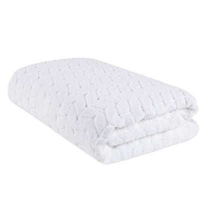 BAGNO MILANO Turkish Cotton Bath Towels, Hand Towels - Soft Plush Jacquard Collection - Highly Absorbent Towel Set (White, Bath Sheet 35x70) - color: White, size: Bath Sheet 35x70