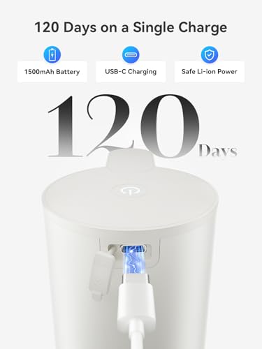 Automatic Foam Soap Dispenser, 0.2s Fast Sensor, USB-C Rechargeable, Smudge-Resistant Stainless Steel, Touchless Liquid & Foaming Soap Dispenser for Bathroom, Kitchen, Hotel, White - color: White