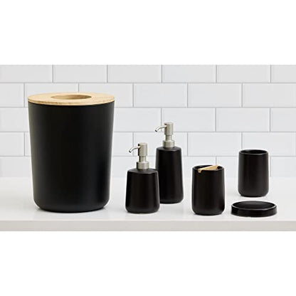iDesign Ceramic Earth Collection Bar Soap Dish, Matte Black (Pack of 12) - color: Matte Black, size: Soap Dish (Pack of 12)