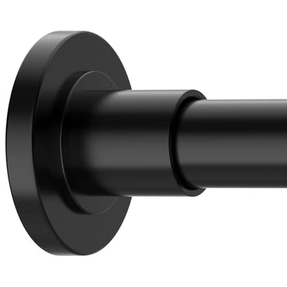 GXOACKJ Black Shower Curtain Rods - 31-68 Inch Spring Tension Shower Rods for Bathroom, Adjustable, No Drilling, No Rust, Stainless Steel - color: Black, size: 31-68
