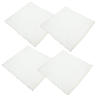 NOLITOY 4 Pcs Cotton Waffle Bath Towels Soft and Comfortable Quick Drying White Facecloths for Spa and Gym Use Highly Absorbent Bathroom Towels