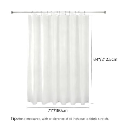 FY&XZH Shower Curtain Liner - Waterproof Fabric Shower Curtain Liner, Machine Washable, Magnetic Weighted Bottom,Soft Cloth Bathroom Shower Liner (White) - size: 72"W x 84"L (Pack of 1)