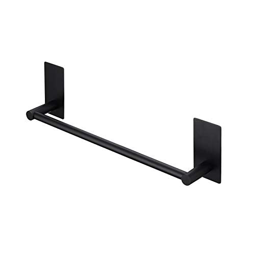 KES 12-Inch Towel Bar for Bathrooms, Adhesive Hand Towel Holder, Wall Mounted No Drill SUS 304 Stainless Steel Matte Black, A7000S30-BK - color: Matte Black, size: 12 Inch