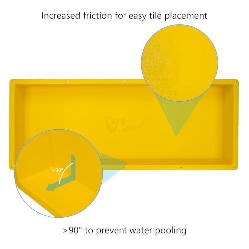 Extra Large Shower Niche 16"X40"(Inside 38" x 14") in Waterproof - Ready Tile Shower Niche Shelf and Easy Installation for Bathroom Niche Storage - Long Niche Wall Insert