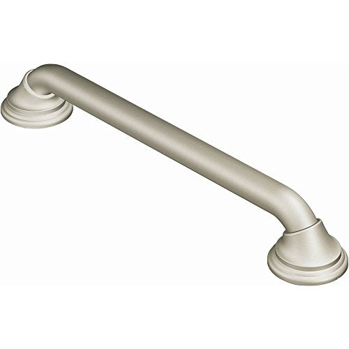 Moen Ultima Brushed Nickel Bathroom Safety 36-Inch Designer Bathroom Grab Bar with Curl Grip for Handicapped or Elderly, R8736D3GBN - color: Brushed Nickel, size: 36 Inch