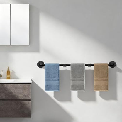 Industrial Pipe Towel Rack Towel Bar, Heavy Duty Wall Mounted Rustic Farmhouse Bath Towel Holder for Bathroom (Black, 42 inch) - color: Black, size: 42 inch