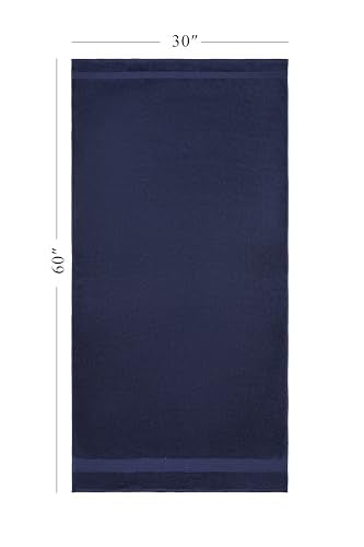 Ozdilek 6-Piece Bath Towel Set, 2 Bath, 2 Hand, 2 Wash, 100% Cotton Turkish Towels, 2 Bath Towels (30x60/550 GSM), 2 Hand Towels (16x30/575 GSM), 2 Washcloths (13x13/600 GSM) (Navy Blue) - color: Navy