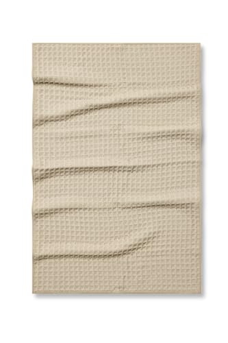 GEOMETRY Taupe Waffle Hand Towel - color: Taupe, size: 18" x 30" (1 Pack)