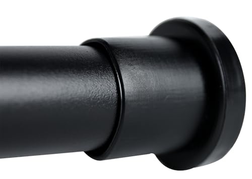 Black Shower Curtain Rod 31 to 80 Inch,Adjustable Heavy Duty Spring Tension Shower Rod,Telescoping Rod,No Drilling - color: Black, size: 31 to 80