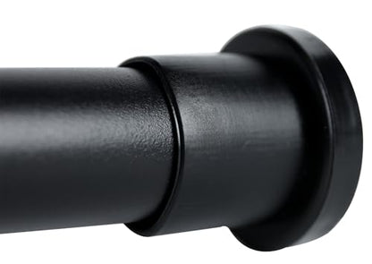 Black Shower Curtain Rod 31 to 80 Inch,Adjustable Heavy Duty Spring Tension Shower Rod,Telescoping Rod,No Drilling - color: Black, size: 31 to 80