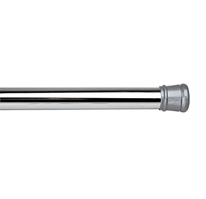 Tension Curtain Rod | Spring Loaded | Adjustable Expandable 42”-76” | Bathroom Shower Rod | Closet Pole | Room Divider | No Rust | No Drilling | Chrome - color: Silver