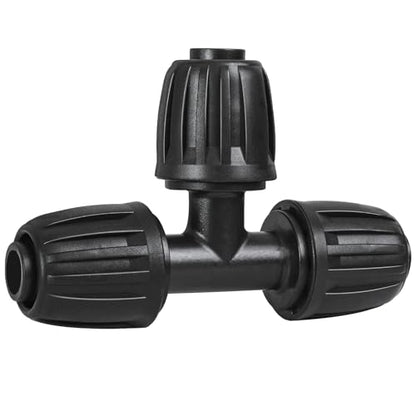 10 Pack 1/2 Inch Drip Irrigation Tee Fittings (1/2" ID x 0.65" OD) - 1/2'' Drip Line Anti-Drop Barbed Lock Nut T Connectors for 1/2 Inch Drip Irrigation Tubing System Connection - size: 1/2" Drip Tee