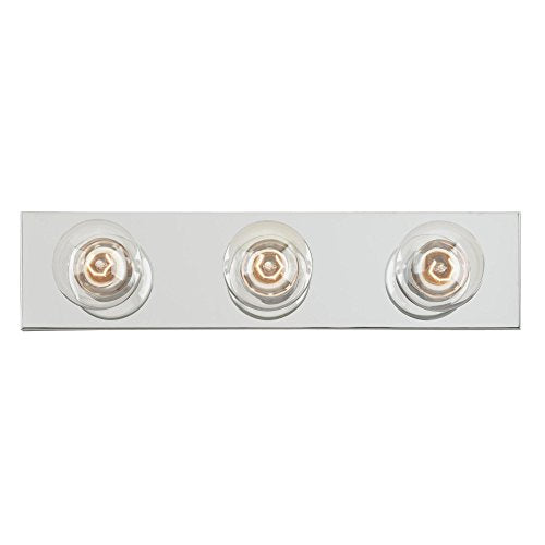 Westinghouse 6640600 Bath Bar Vanity, 3-Light, Chrome - color: Chrome, size: 3-Light