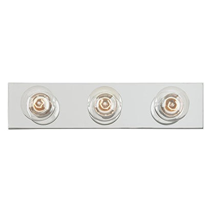 Westinghouse 6640600 Bath Bar Vanity, 3-Light, Chrome - color: Chrome, size: 3-Light
