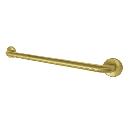 Kingston DR114247 Stainless Steel Decorative Grab Bar, Brushed Brass | Americana collection; Compliant with ADA standard; Mounting hardware pack included; Corrosion-resistant finish - color: Brushed Brass